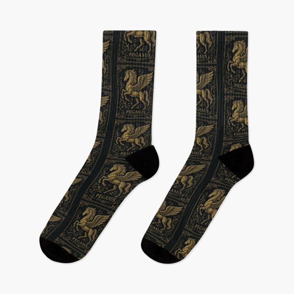 Item preview, Golden Pegasus – Winged Horse Mythical Art (Gold & Black Edition) designed and sold by Czerkiz.