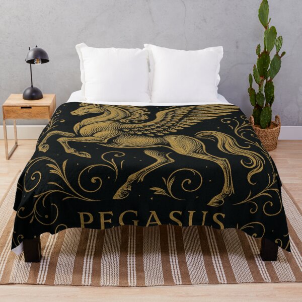 Item preview, Golden Pegasus – Winged Horse Mythical Art (Gold & Black Edition) designed and sold by Czerkiz.