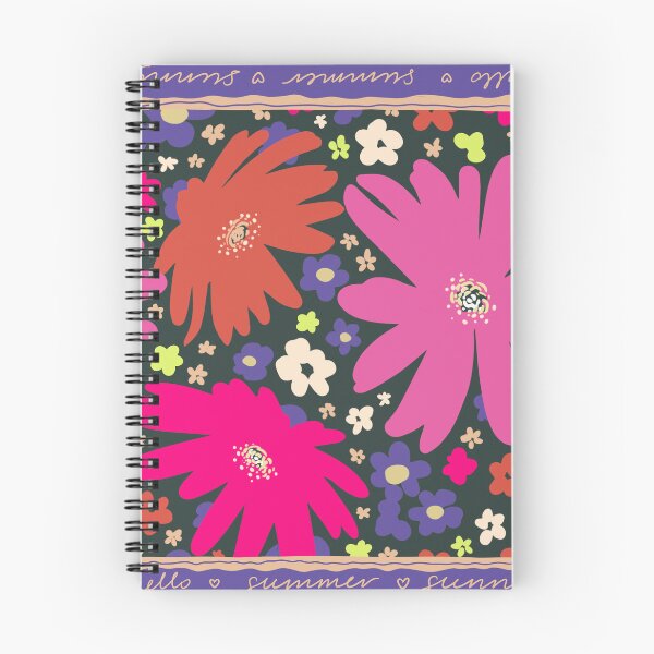 Item preview, Pink flowers modern print for scarf, brightly, hand drawing decoration botany, plants ornament designed and sold by NatalkaP.