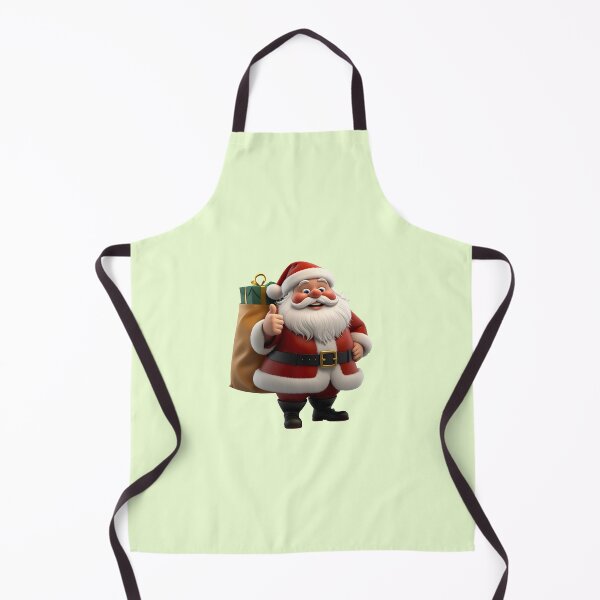 Item preview, 3D Cartoon Santa Claus Giving Thumbs Up with Gift Bag – Cute Christmas Character Illustration designed and sold by Fashion Empire.