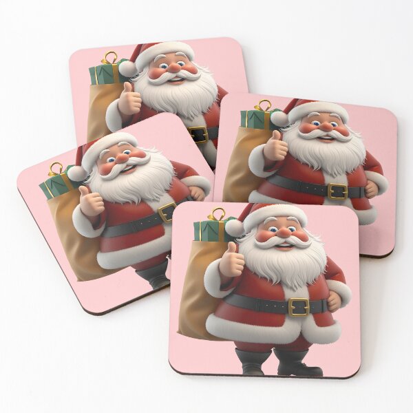 Item preview, 3D Cartoon Santa Claus Giving Thumbs Up with Gift Bag – Cute Christmas Character Illustration designed and sold by Fashion Empire.