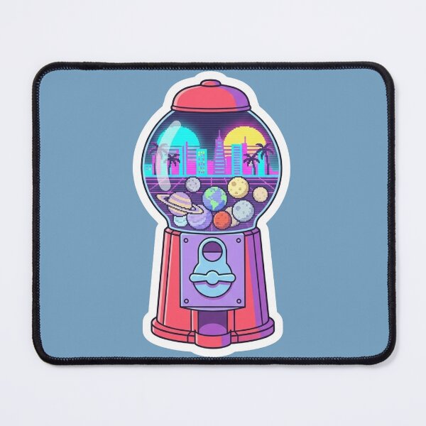 Item preview, Retro Cosmic Gumball Machine | Planets & Neon City Reflection Aesthetic designed and sold by DigitalVibes Art, CreatorSpace, PixelMood. By AngryFish.Art..