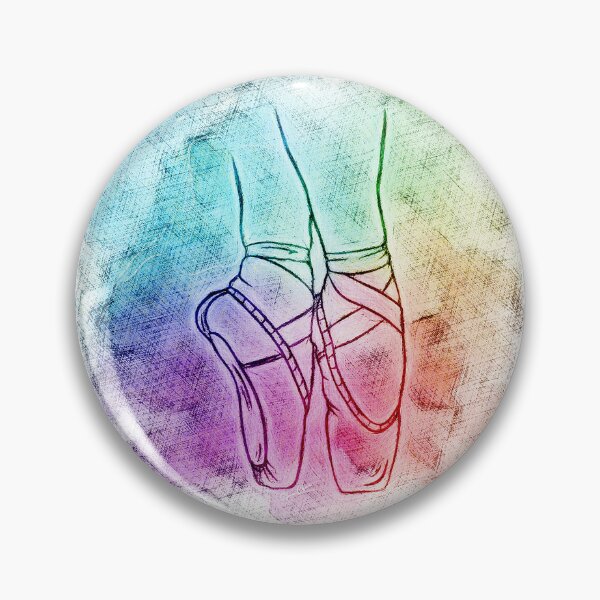 Item preview, Rainbow Ballet Pointe Shoes Sketch Art designed and sold by Hen-C-Art.