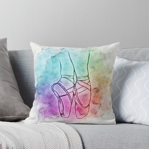Item preview, Rainbow Ballet Pointe Shoes Sketch Art designed and sold by Hen-C-Art.