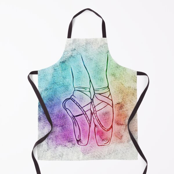Item preview, Rainbow Ballet Pointe Shoes Sketch Art designed and sold by Hen-C-Art.