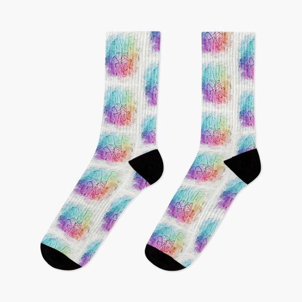 Item preview, Rainbow Ballet Pointe Shoes Sketch Art designed and sold by Hen-C-Art.