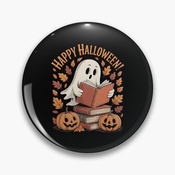 Item preview, Ghost Book Reading Pumpkin Gothic Halloween Teachers  designed and sold by FadeOfThrone.