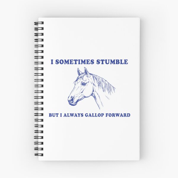 Item preview, I Sometimes Stumble But I Always Gallop Forward – Motivational Horse Art designed and sold by Senkov.