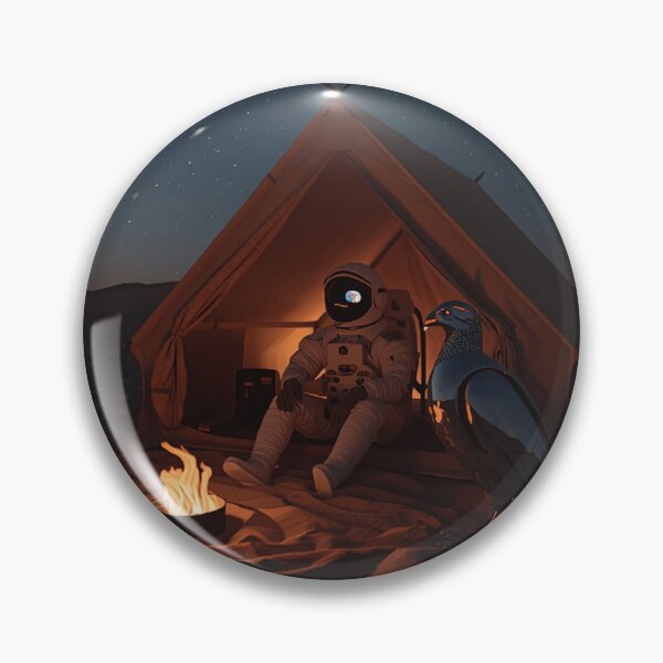 Item preview, Nomad Astronaut Resting Beside Robotic Falcon designed and sold by Wonderful Designs.