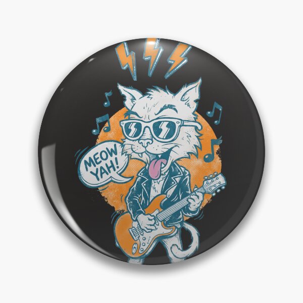 Item preview, Electric Whiskers: The Feline Frontman’s Solo designed and sold by AwesomeBeyondLimits.