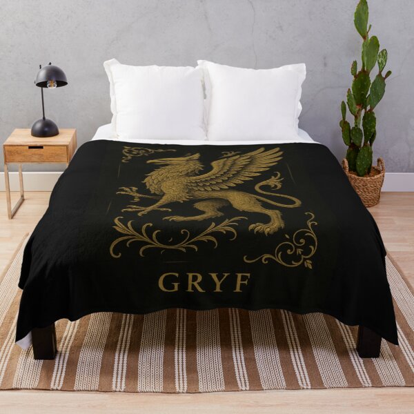 Item preview, Golden Griffin – Mythical Creature Heraldic Art (Gold & Black Edition) designed and sold by Czerkiz.