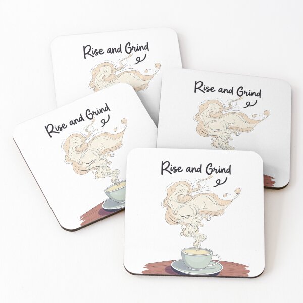 Item preview, Rise and Grind - Steamy Coffee Motivation designed and sold by Exiir.