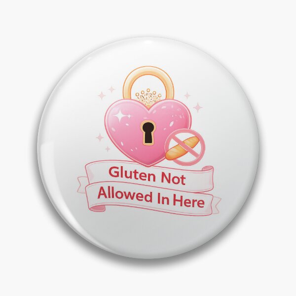 Item preview, Gluten Not Allowed In Here – Heart Lock Icon | Gluten Free Boundary & Coeliac Awareness Design designed and sold by My Gluten Free Life UK.