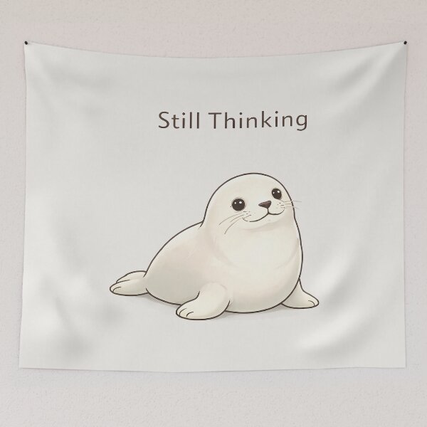Item preview, Still Thinking – Calm Seal designed and sold by Ombrya.