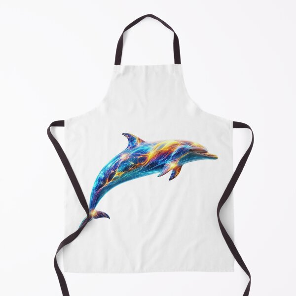 Item preview, Neon Abstract Dolphin Art – Colorful Energy Wave Ocean Animal Illustration designed and sold by GloriousArtSKD.