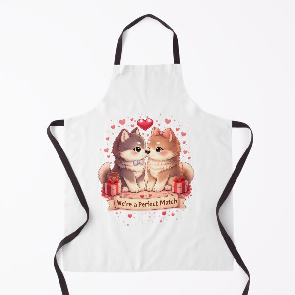 Item preview, We’re a Perfect Match – Kawaii Wolves designed and sold by kimkosovo.