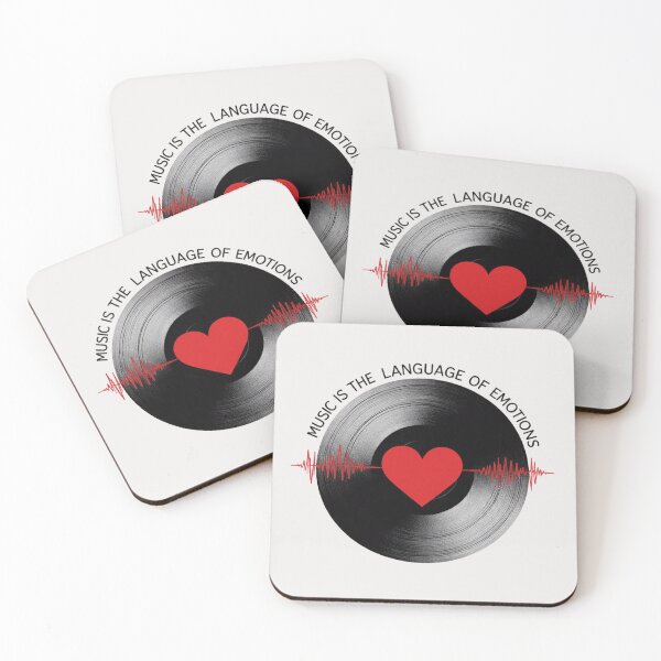 Item preview, Music Language of Emotions Vinyl Heart designed and sold by PixelQ.
