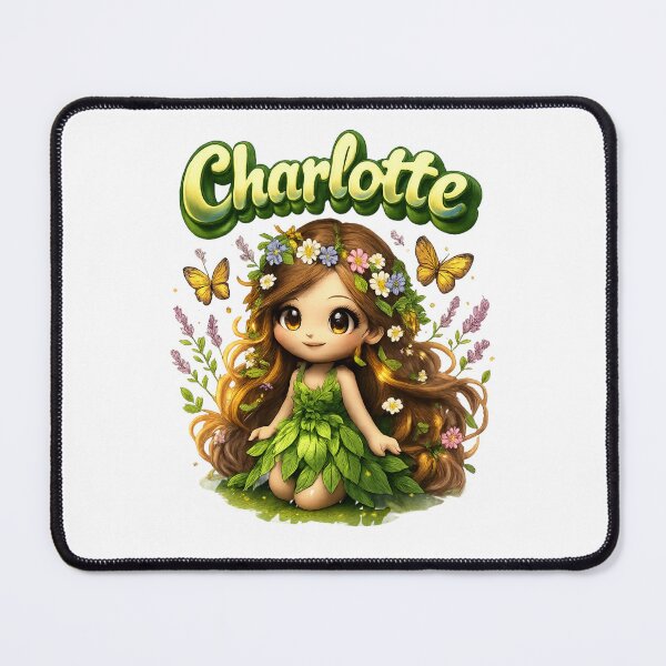 Item preview, Charlotte Virgo – Zodiac Nature Fairy Cute Name Art designed and sold by AlexLineArt.