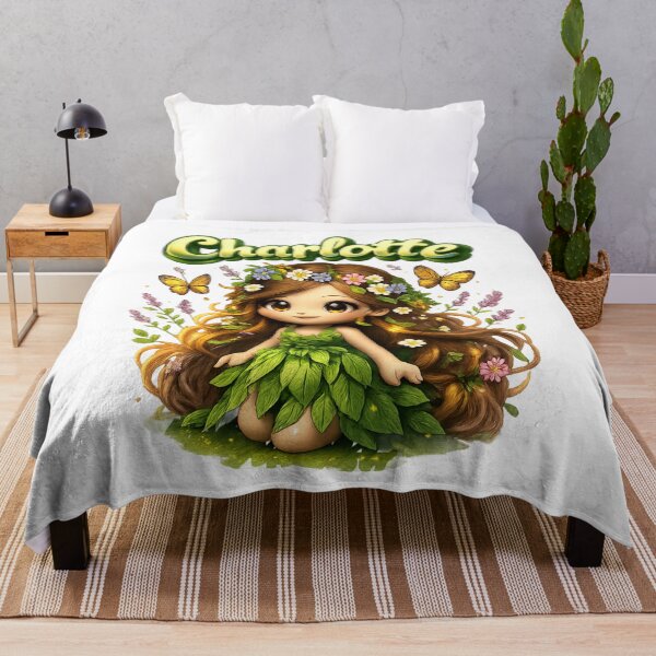 Item preview, Charlotte Virgo – Zodiac Nature Fairy Cute Name Art designed and sold by AlexLineArt.