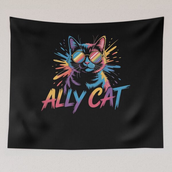 Item preview, Lgbt Ally Cat Gay Rainbow designed and sold by SiegridOffical.