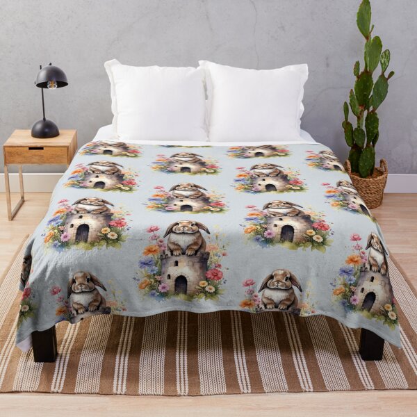 Item preview, Sweet brown Holland lop rabbit on the flower castle designed and sold by LiskoDesign.