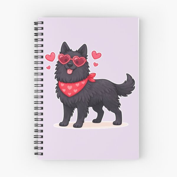 Item preview, Cute Groenendael in Love – Minimal Valentine Dog Illustration designed and sold by GoodyPaws.