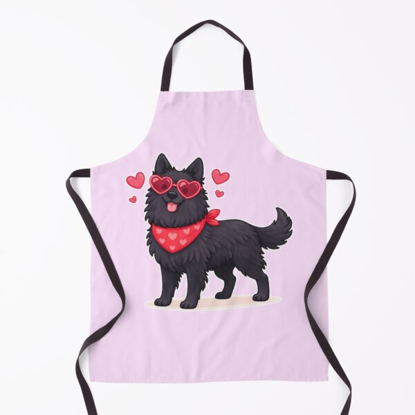 Item preview, Cute Groenendael in Love – Minimal Valentine Dog Illustration designed and sold by GoodyPaws.