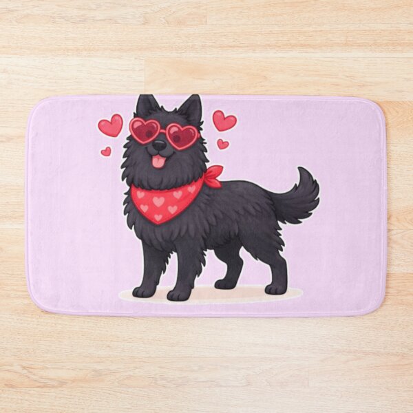 Item preview, Cute Groenendael in Love – Minimal Valentine Dog Illustration designed and sold by GoodyPaws.
