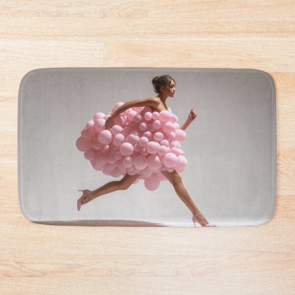 Item preview, Woman runs in pink balloon dress designed and sold by anytka.