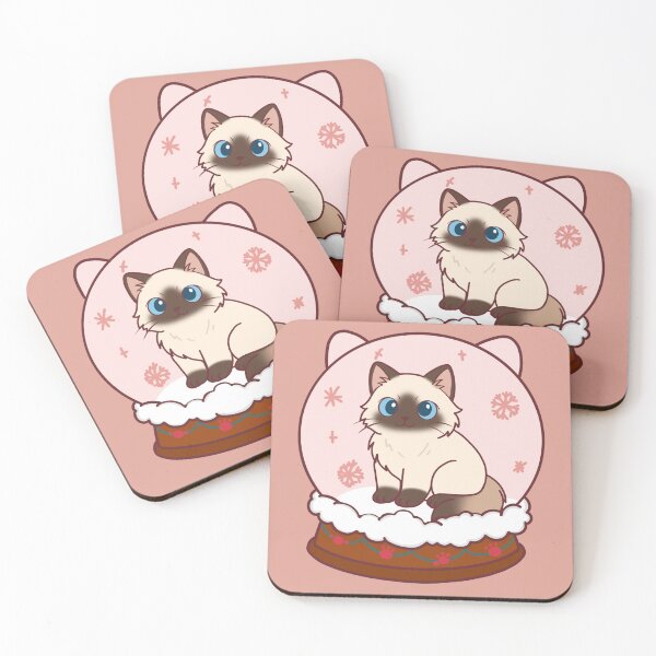Item preview, Cute Ragdoll Cat Christmas Snow Globe Illustration designed and sold by BGMeYou.