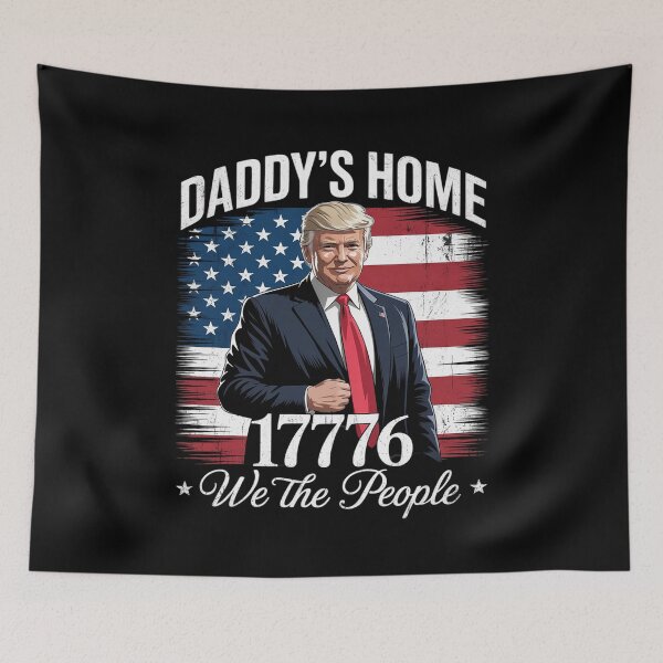 Item preview, American Flag Trump 2024 Daddy's Home We The People  designed and sold by FadeOfThrone.