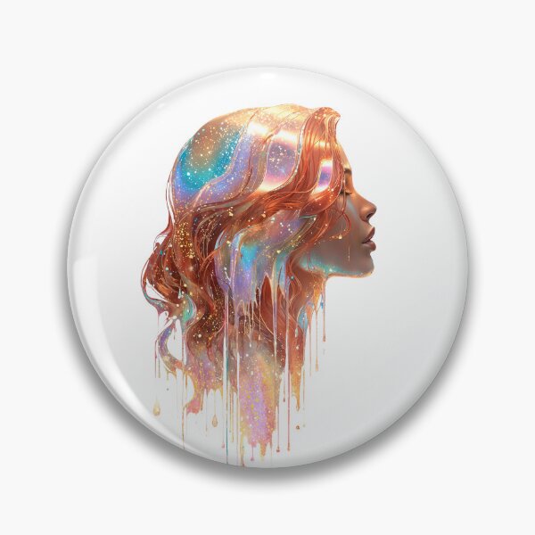 Item preview, Galaxy Dripping Hair. Colorful Cosmic Portrait Art designed and sold by Anastasiia Yurevych.