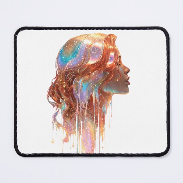 Item preview, Galaxy Dripping Hair. Colorful Cosmic Portrait Art designed and sold by Anastasiia Yurevych.