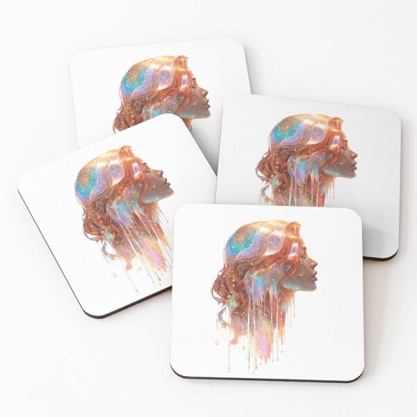 Item preview, Galaxy Dripping Hair. Colorful Cosmic Portrait Art designed and sold by Anastasiia Yurevych.