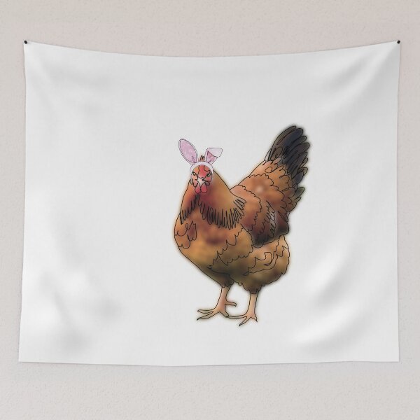 Item preview, Easter the Chicken in a bunny ears Hat – animalzinhats designed and sold by Ashley’sAnimalz.