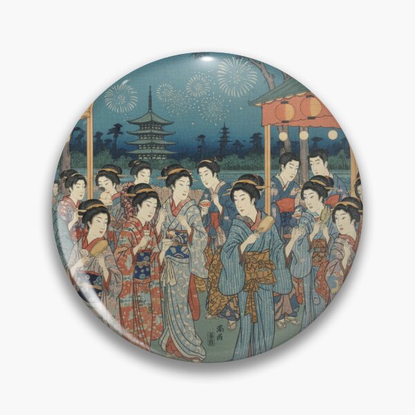 Item preview, Festive Night at Ryōgoku: An Evening at the Temple Fair designed and sold by Dangomaru.