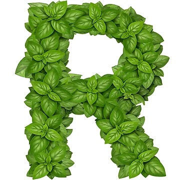 Artwork thumbnail, BASIL LETTER R by ART-TYPE