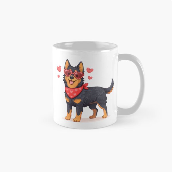 Item preview, Cute Beauceron in Love – Minimal Valentine Dog Illustration designed and sold by GoodyPaws.