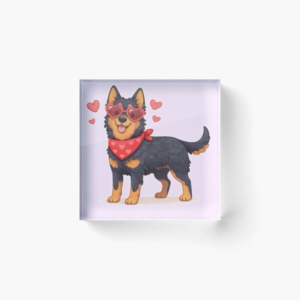 Item preview, Cute Beauceron in Love – Minimal Valentine Dog Illustration designed and sold by GoodyPaws.