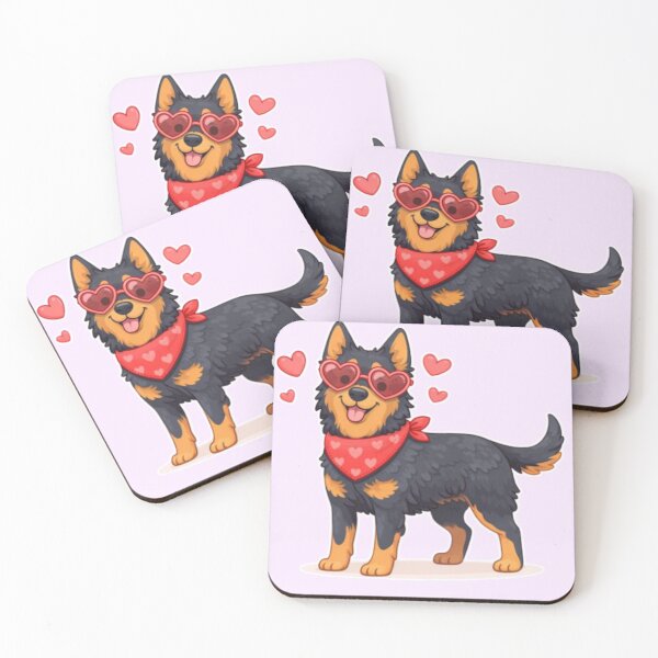 Item preview, Cute Beauceron in Love – Minimal Valentine Dog Illustration designed and sold by GoodyPaws.