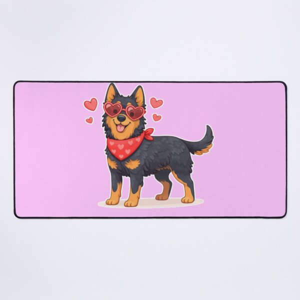 Item preview, Cute Beauceron in Love – Minimal Valentine Dog Illustration designed and sold by GoodyPaws.