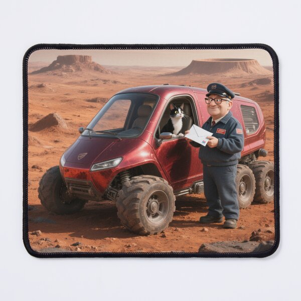 Item preview, Interplanetary Mailman: Cat Co-Pilot on Mars designed and sold by zohocreations.