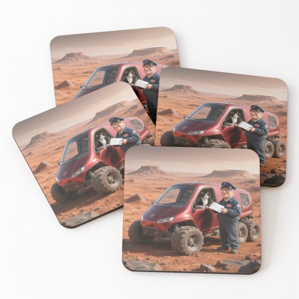 Item preview, Interplanetary Mailman: Cat Co-Pilot on Mars designed and sold by zohocreations.