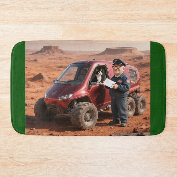 Item preview, Interplanetary Mailman: Cat Co-Pilot on Mars designed and sold by zohocreations.
