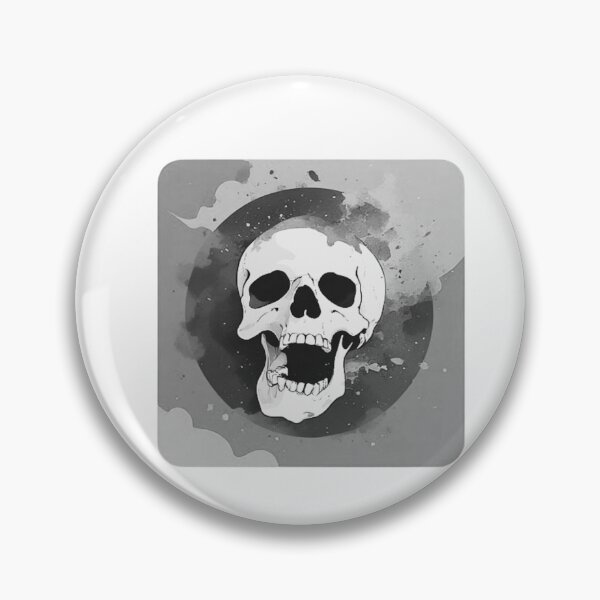 Artikelvorschau, Illustration eines Totenkopfes mit Tintenklecks entworfen und verkauft von RED-MOUSE.