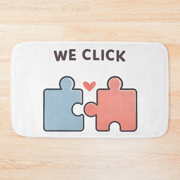 Item preview, We Click – Cute Wordplay Couple Illustration designed and sold by SoulenCify.