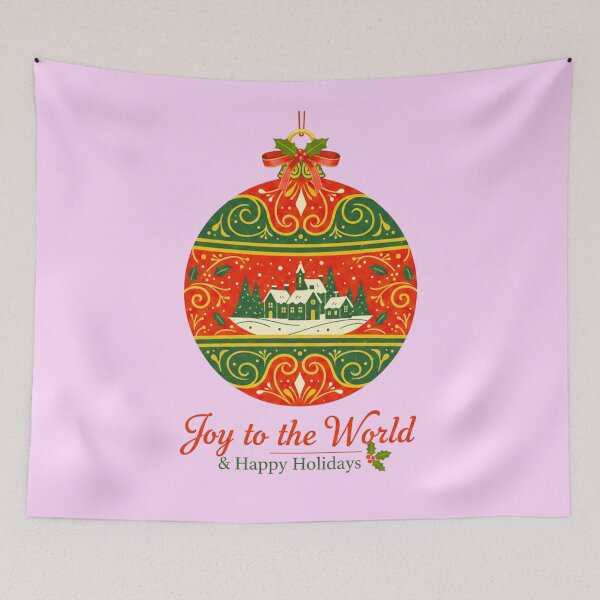 Item preview, Winter Village Ornament - Joy to the World designed and sold by ShapeVibe.