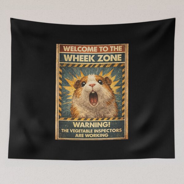 Item preview, Funny Guinea Pig Wheek Zone Poster | Cute Cavy Humor Art designed and sold by Galskap.