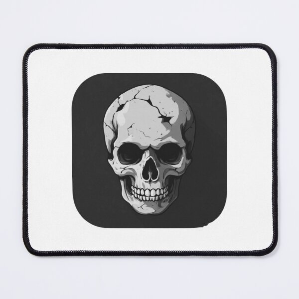 Item preview, Cracked Monochrome Skull Icon designed and sold by RED-MOUSE.