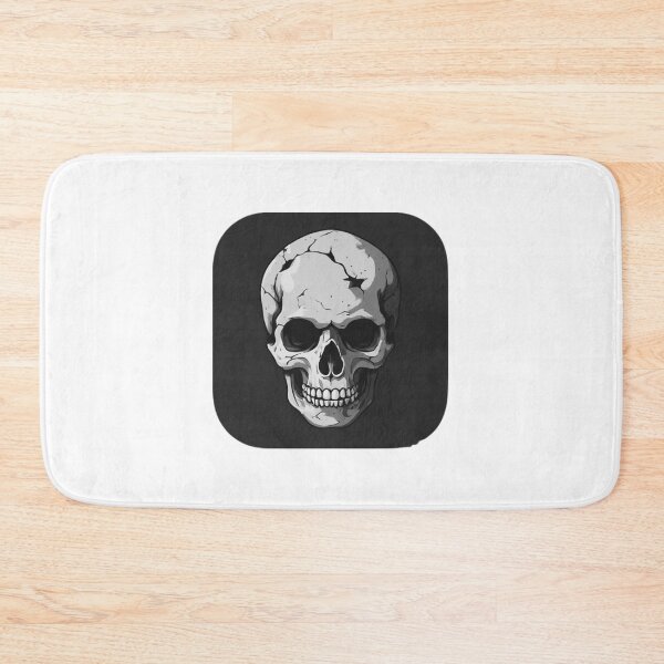 Item preview, Cracked Monochrome Skull Icon designed and sold by RED-MOUSE.